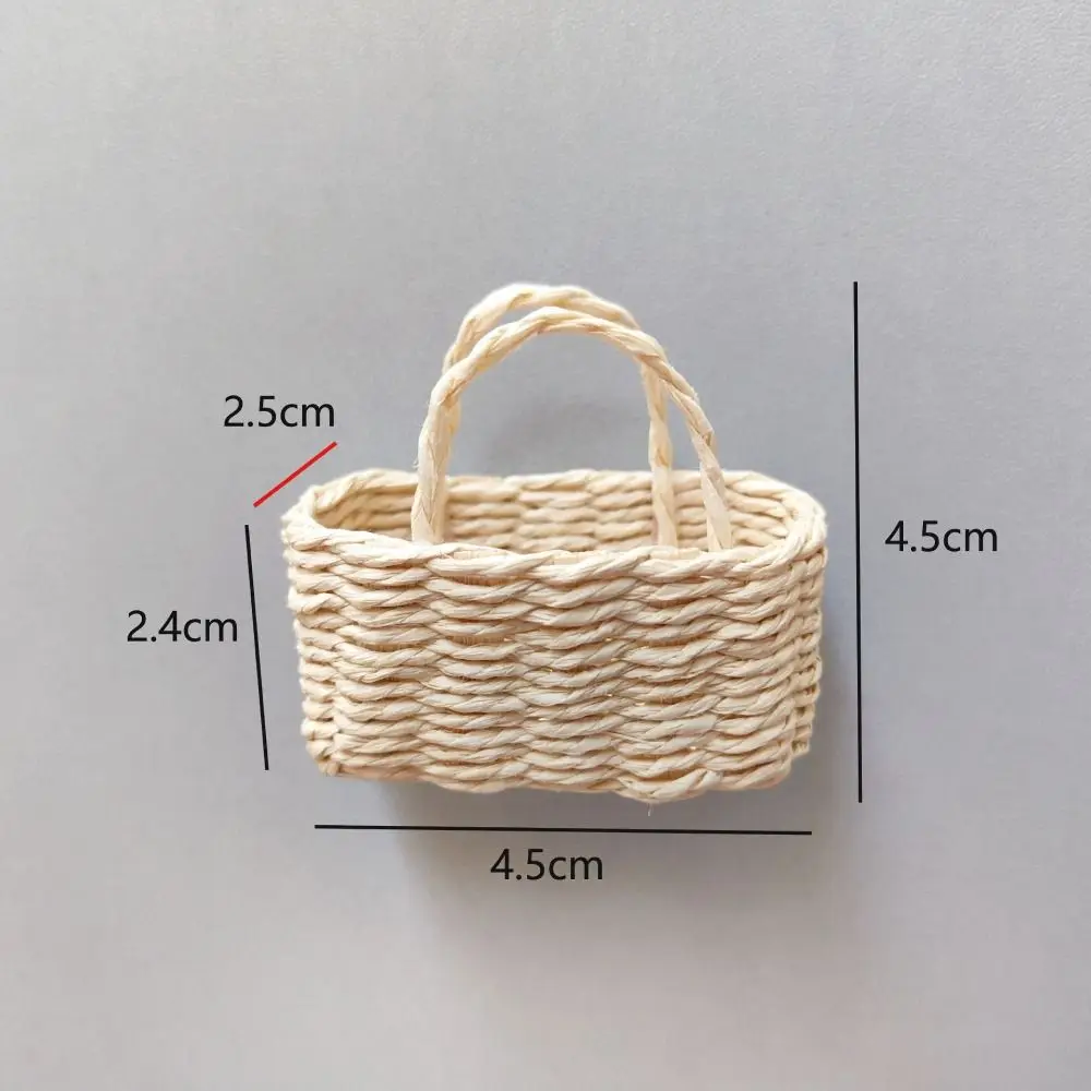 Mini Miniature Dollhouse Basket Handmade Fashion Hand Woven Basket DIY Children's Day Decoration For BJD Dolls/for Ob11 Dolls