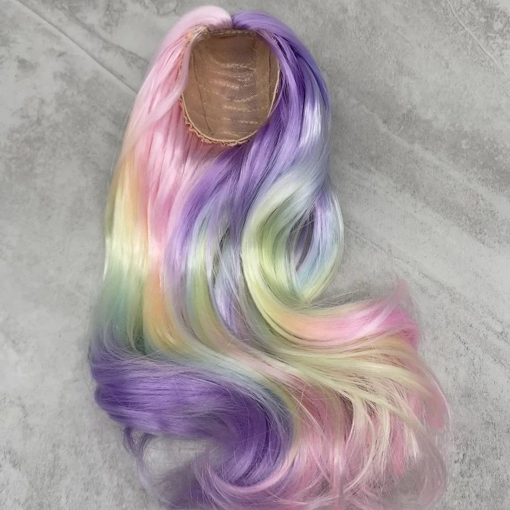 Yutotue Dolls Wavy Hair Wig Colorful Wigs for 1/3 1/4 1/6 BJD Doll Fashion Doll DIY Change Toy Parts