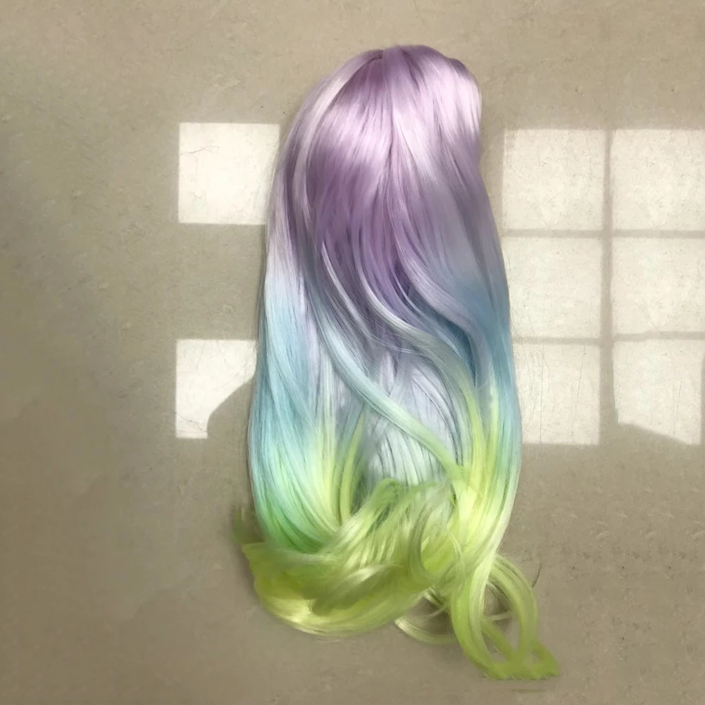 Yutotue Dolls Wavy Hair Wig Colorful Wigs for 1/3 1/4 1/6 BJD Doll Fashion Doll DIY Change Toy Parts