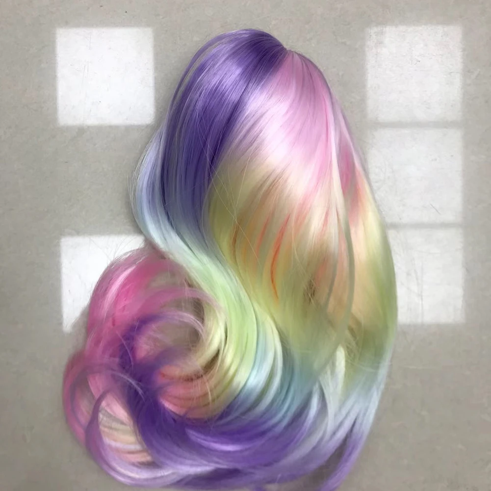 Yutotue Dolls Wavy Hair Wig Colorful Wigs for 1/3 1/4 1/6 BJD Doll Fashion Doll DIY Change Toy Parts