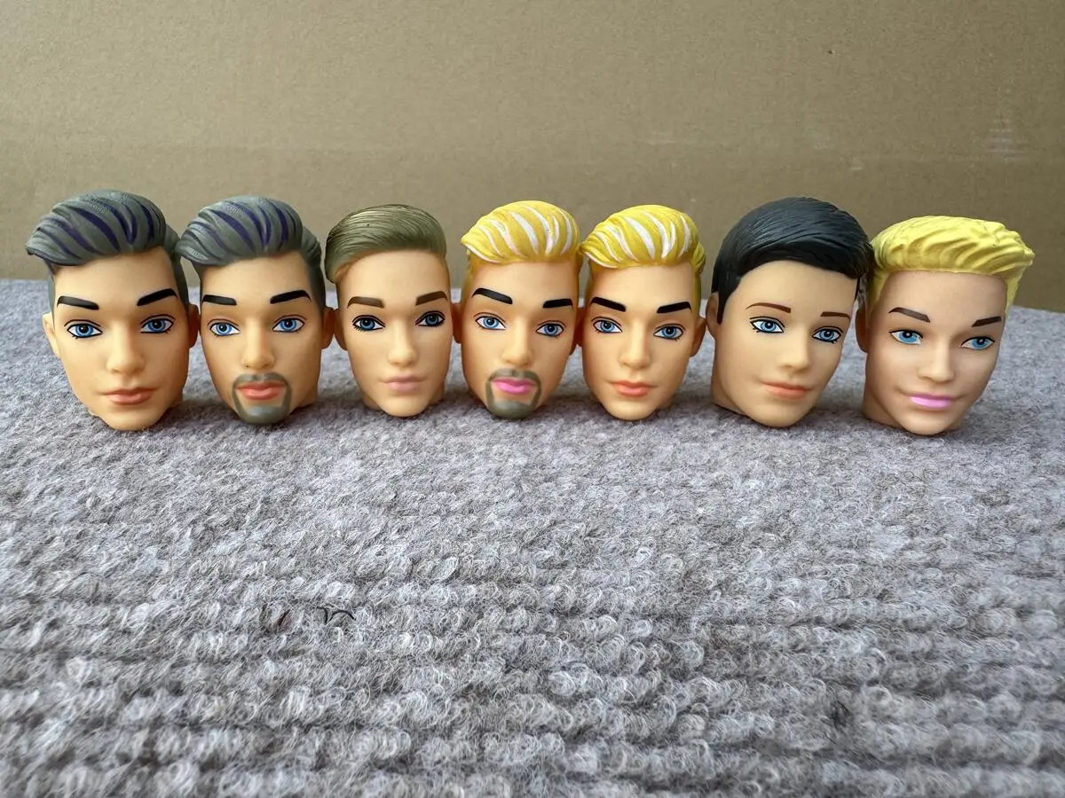1/6 Boys Doll Heads Prince Ken Heads Solid Boy Head For 30cm Body Kids Boys Girls DIY Toys Birthday Gifts