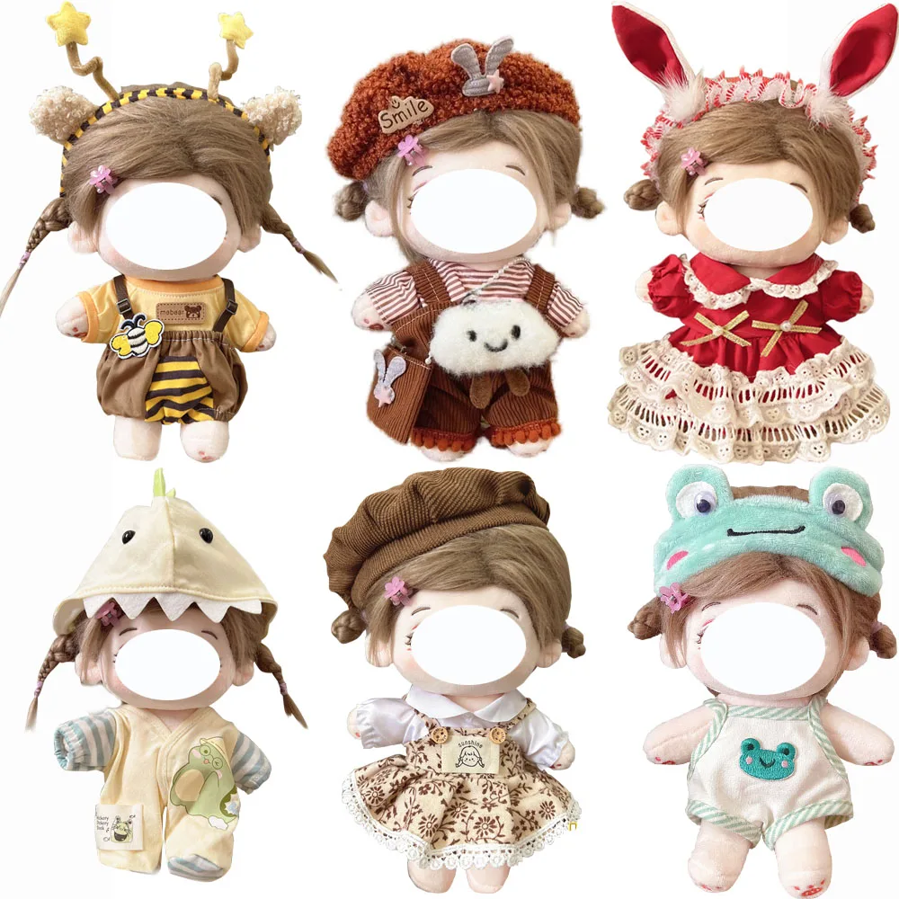 Cute Cosplay Clothes for 20cm Cotton Doll Princess Maid Dress Up Figures Lolita Clothing Set Kids Dolls Skirt Birthday Toys Gift