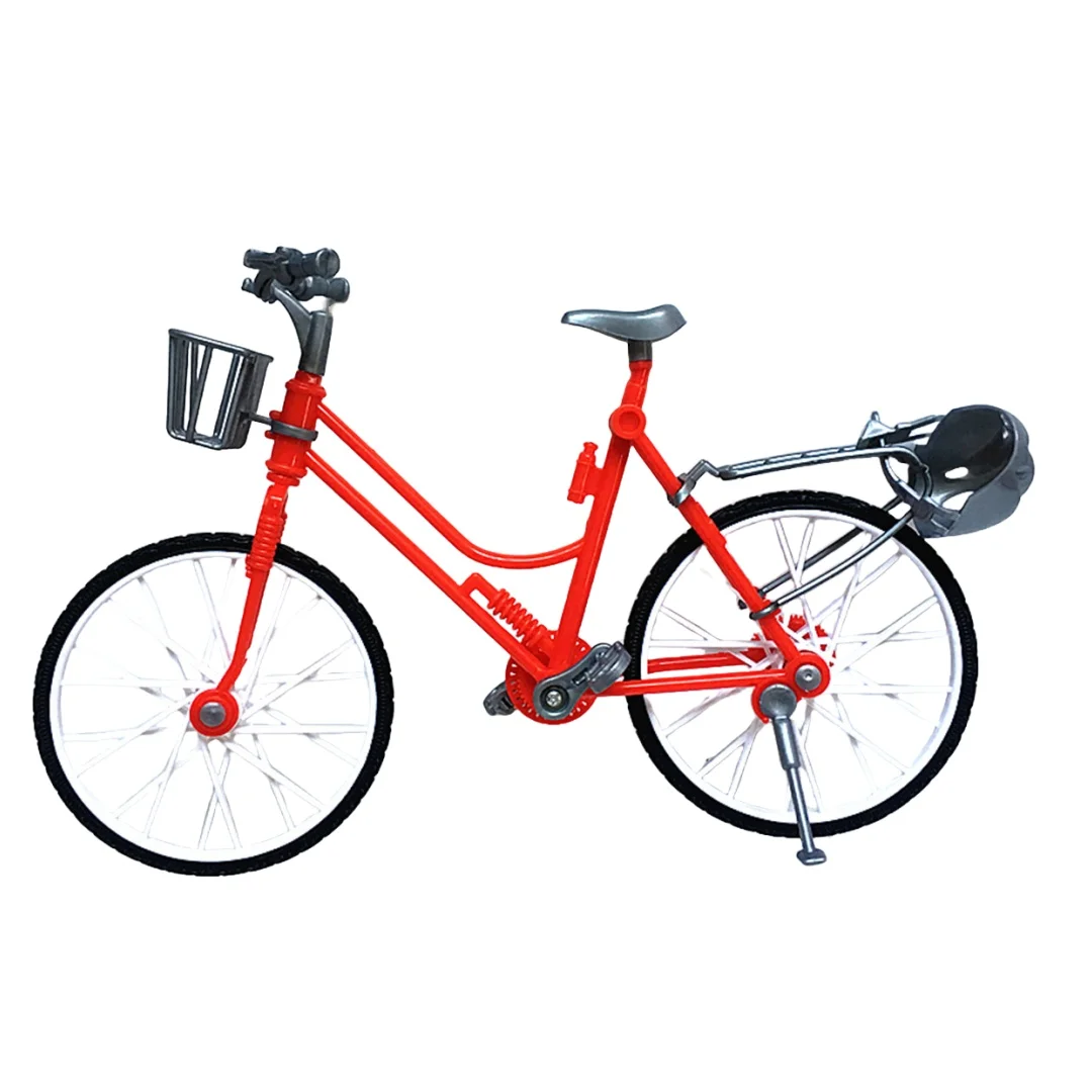 DIY Assembling Mini Bicycle Sets Pink Red Toy Bike Parts 1/6 Doll Big Bike Toy For Doll Decors