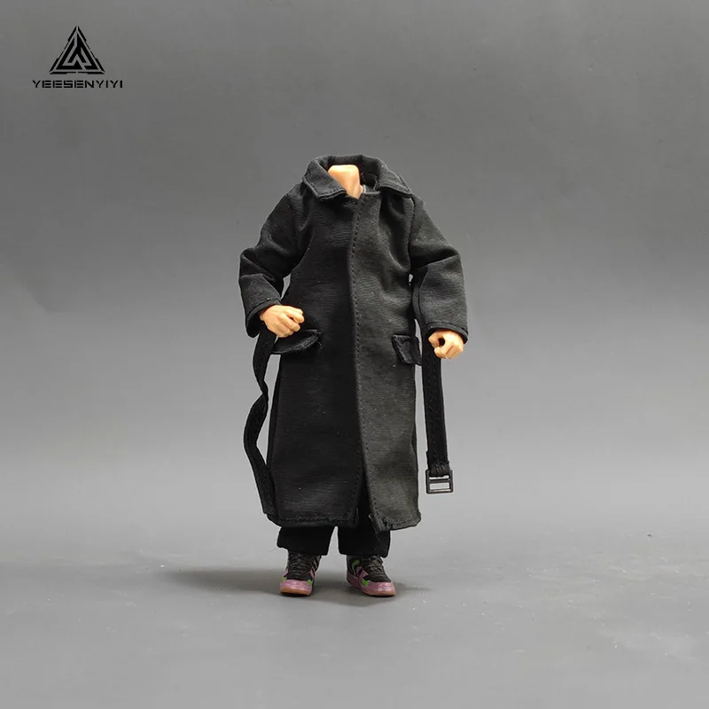 1/18 Scale Long Trench Coat |3.75-Inch Styled Jacket |Figure Clothes for BFS and Dark Source Series |Wire-Shaped BJD Clothing