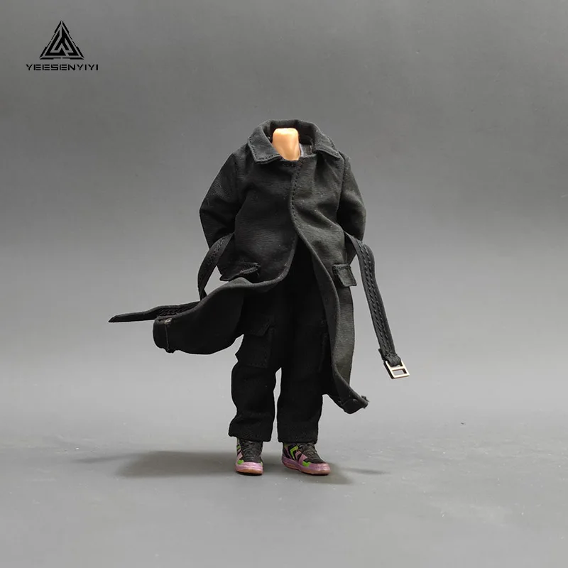 1/18 Scale Long Trench Coat |3.75-Inch Styled Jacket |Figure Clothes for BFS and Dark Source Series |Wire-Shaped BJD Clothing