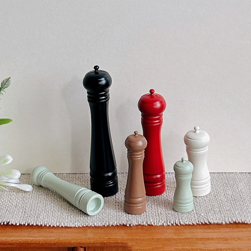 New 3Pcs Doll House Furniture Gift Dollhouse Alloy Cooking Pepper Grinding Bottle Miniature Mini Scene Model Doll Accessories