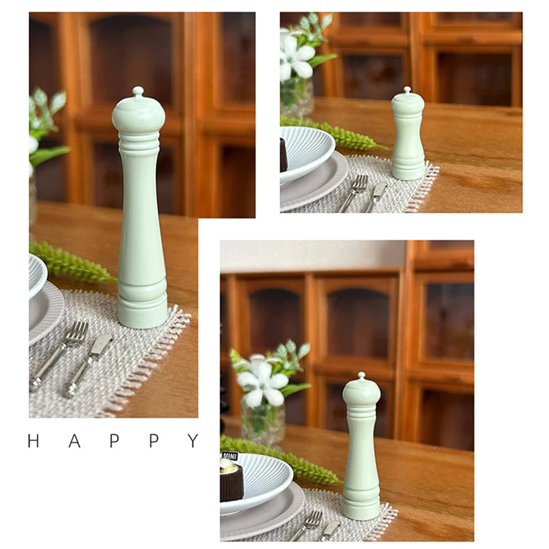New 3Pcs Doll House Furniture Gift Dollhouse Alloy Cooking Pepper Grinding Bottle Miniature Mini Scene Model Doll Accessories