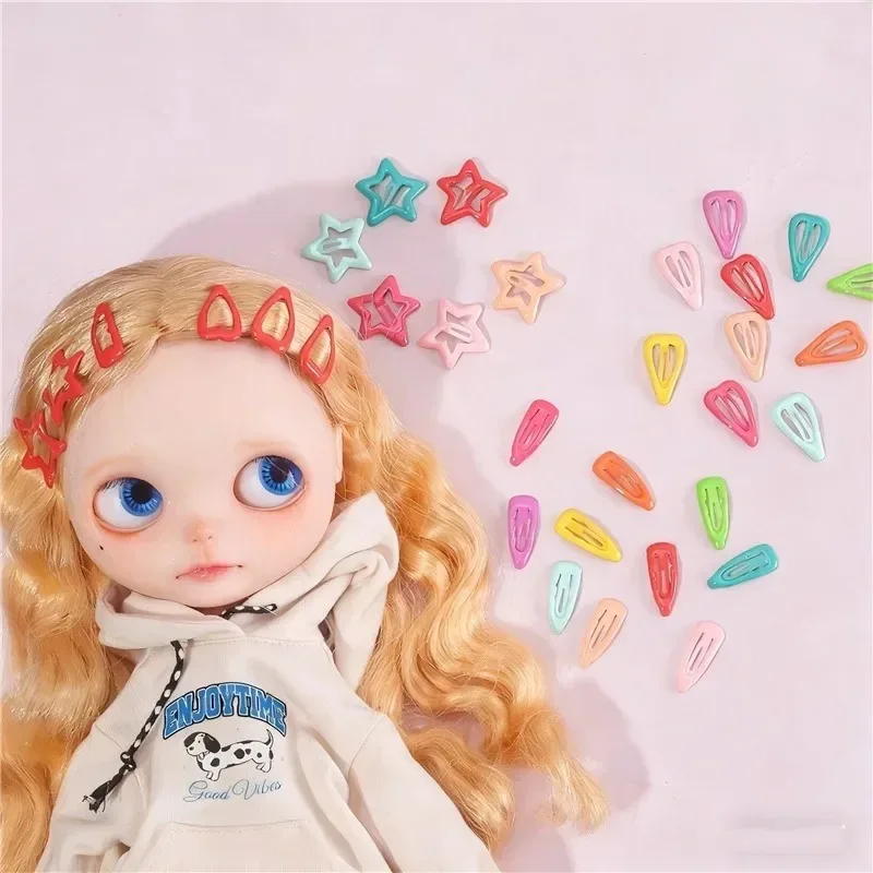 For BJD Blythe Doll 1/6 1/12 OB11 Hairpins Hair Headwear Colorful Mini 2.5cm 3cm Bangs Hair Clip Clothing Clothes Accessories