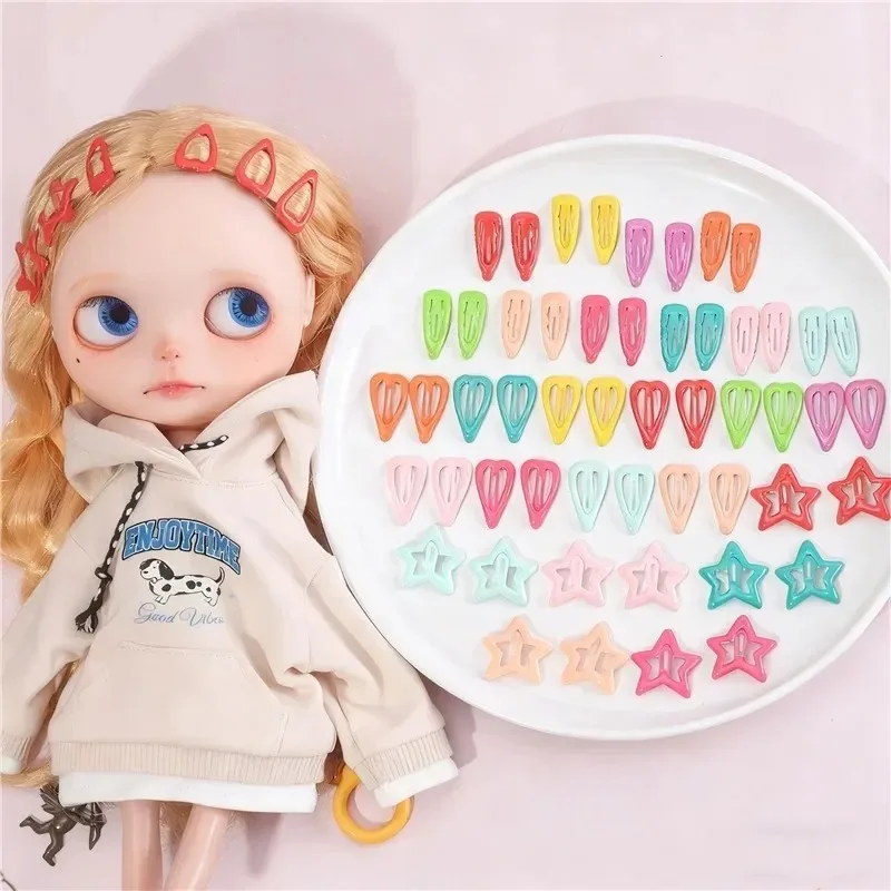 For BJD Blythe Doll 1/6 1/12 OB11 Hairpins Hair Headwear Colorful Mini 2.5cm 3cm Bangs Hair Clip Clothing Clothes Accessories