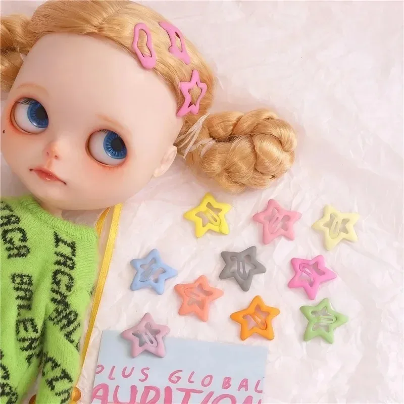 For BJD Blythe Doll 1/6 1/12 OB11 Hairpins Hair Headwear Colorful Mini 2.5cm 3cm Bangs Hair Clip Clothing Clothes Accessories