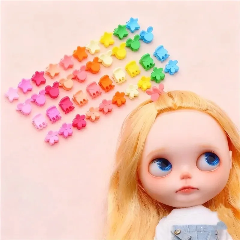 For BJD Blythe Doll 1/6 1/12 OB11 Hairpins Hair Headwear Colorful Mini 2.5cm 3cm Bangs Hair Clip Clothing Clothes Accessories
