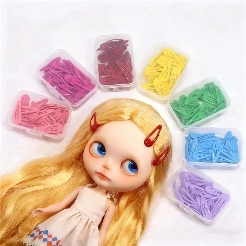 For BJD Blythe Doll 1/6 1/12 OB11 Hairpins Hair Headwear Colorful Mini 2.5cm 3cm Bangs Hair Clip Clothing Clothes Accessories