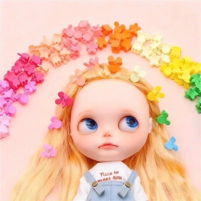 For BJD Blythe Doll 1/6 1/12 OB11 Hairpins Hair Headwear Colorful Mini 2.5cm 3cm Bangs Hair Clip Clothing Clothes Accessories