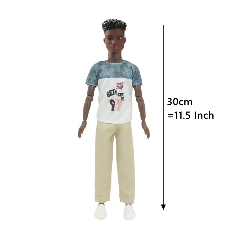 Newest Fashion Black Doll 11.5 Inch African Man Figure Handsome Male Toy Cool Man Model Fast Shipping Things Gifts For Birthday