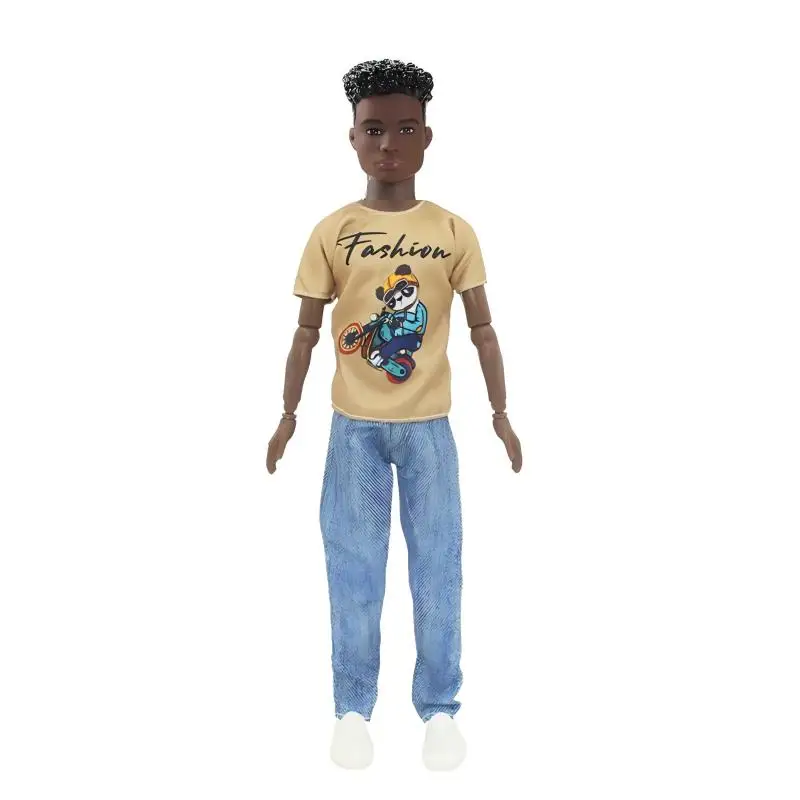 Newest Fashion Black Doll 11.5 Inch African Man Figure Handsome Male Toy Cool Man Model Fast Shipping Things Gifts For Birthday