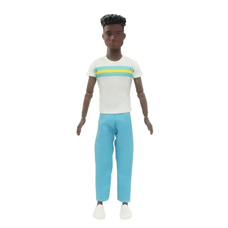 Newest Fashion Black Doll 11.5 Inch African Man Figure Handsome Male Toy Cool Man Model Fast Shipping Things Gifts For Birthday