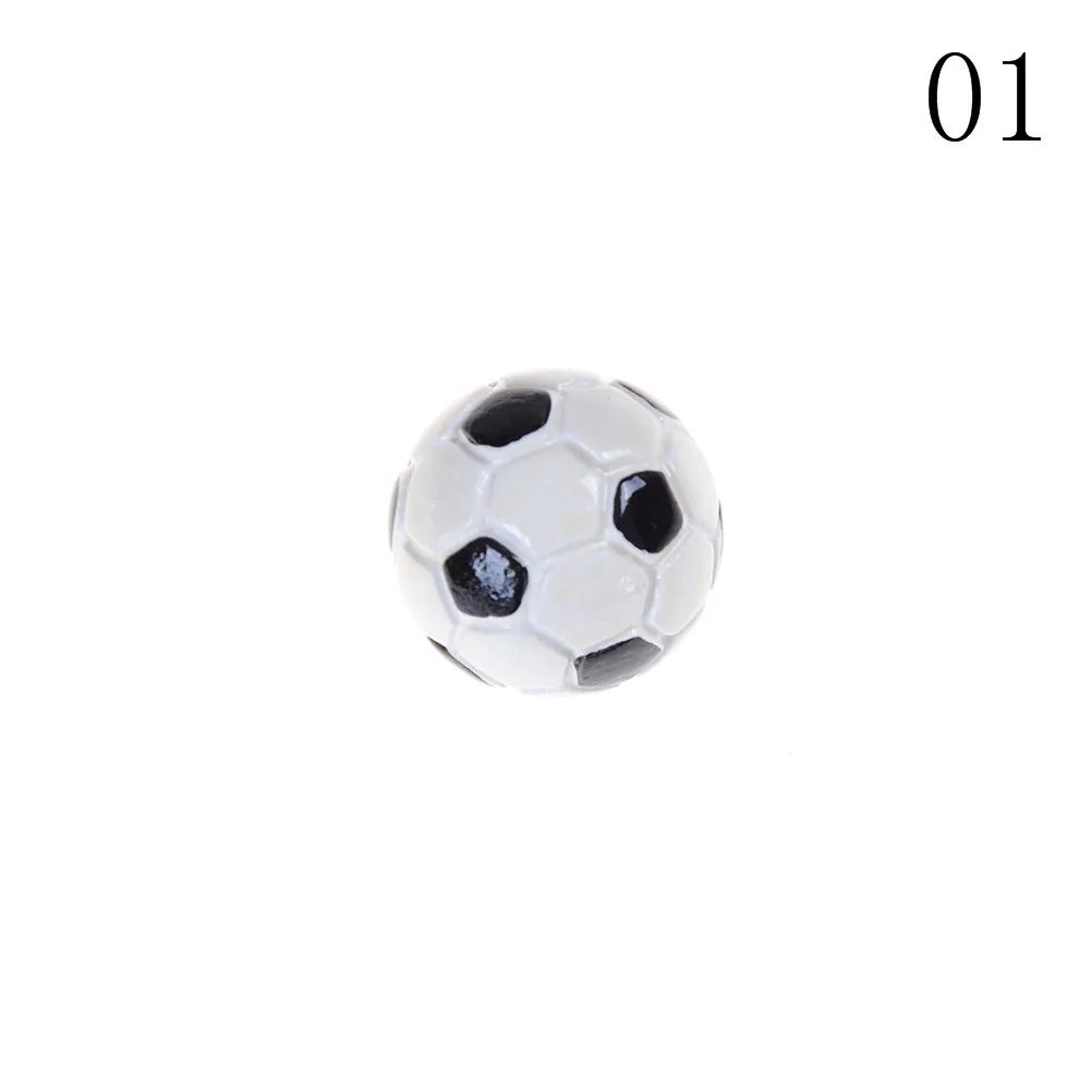 1Pcs 1:6/1:12 Dollhouse Miniature Sports Balls Soccer Football and Basketball Decor