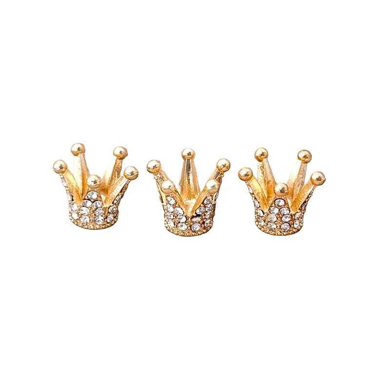**2/3pcs Dollhouse Miniature Gold Mini Alloy Crown Rhinestone Princess Crown Small Tiara Model Toys Dollhouse Accessories