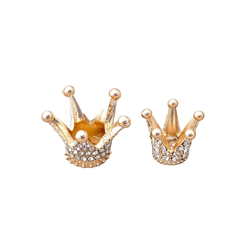 **2/3pcs Dollhouse Miniature Gold Mini Alloy Crown Rhinestone Princess Crown Small Tiara Model Toys Dollhouse Accessories
