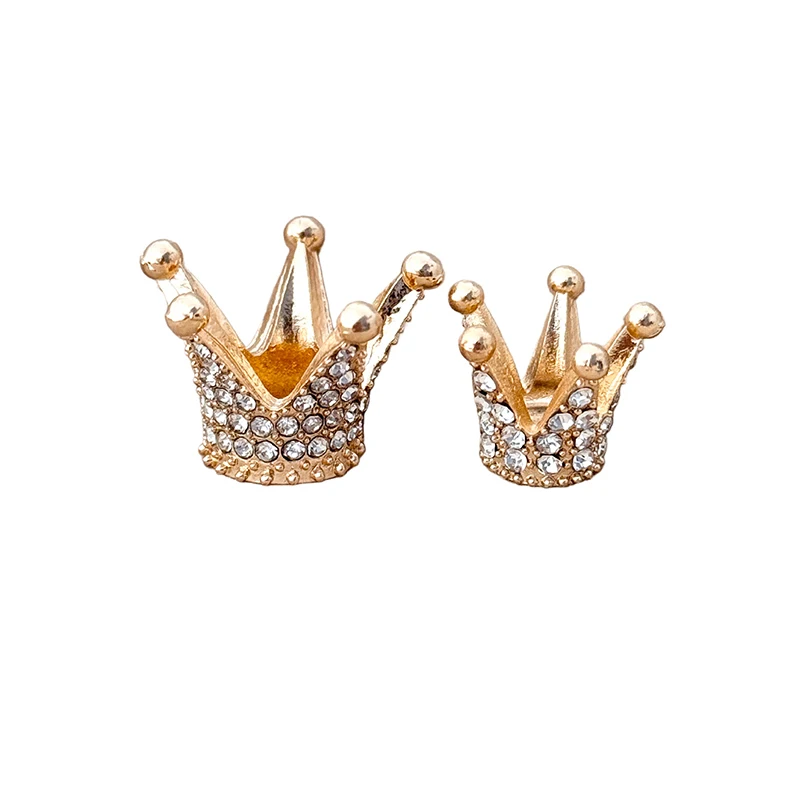 **2/3pcs Dollhouse Miniature Gold Mini Alloy Crown Rhinestone Princess Crown Small Tiara Model Toys Dollhouse Accessories
