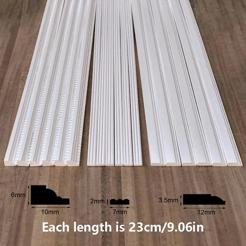Mini Ceiling Line Skirting Board Trim for Dollhouse Realistic Micro Landscape House Decoration