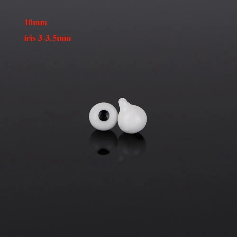 4mm 6mm 8mm 10mm Glass Eyes Eyeball Handle Style Black DIY Doll Making Crafts Accessories Black Pearl Eyes