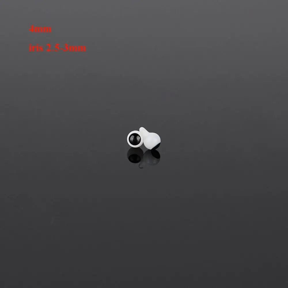4mm 6mm 8mm 10mm Glass Eyes Eyeball Handle Style Black DIY Doll Making Crafts Accessories Black Pearl Eyes