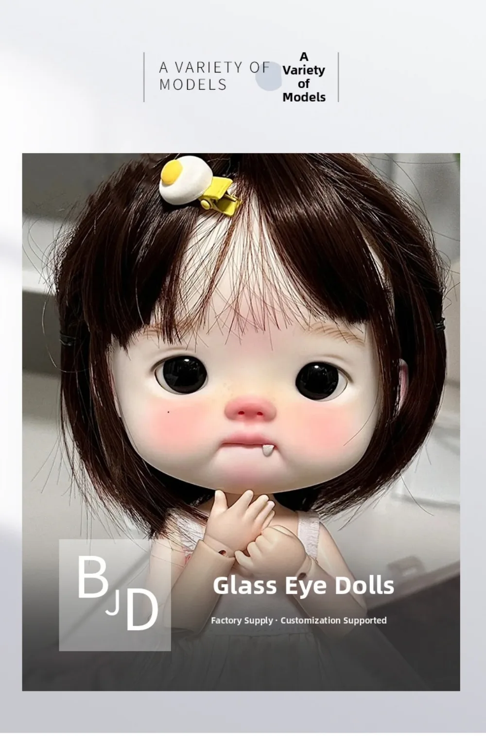 4mm 6mm 8mm 10mm Glass Eyes Eyeball Handle Style Black DIY Doll Making Crafts Accessories Black Pearl Eyes