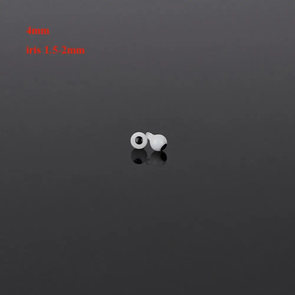 4mm 6mm 8mm 10mm Glass Eyes Eyeball Handle Style Black DIY Doll Making Crafts Accessories Black Pearl Eyes
