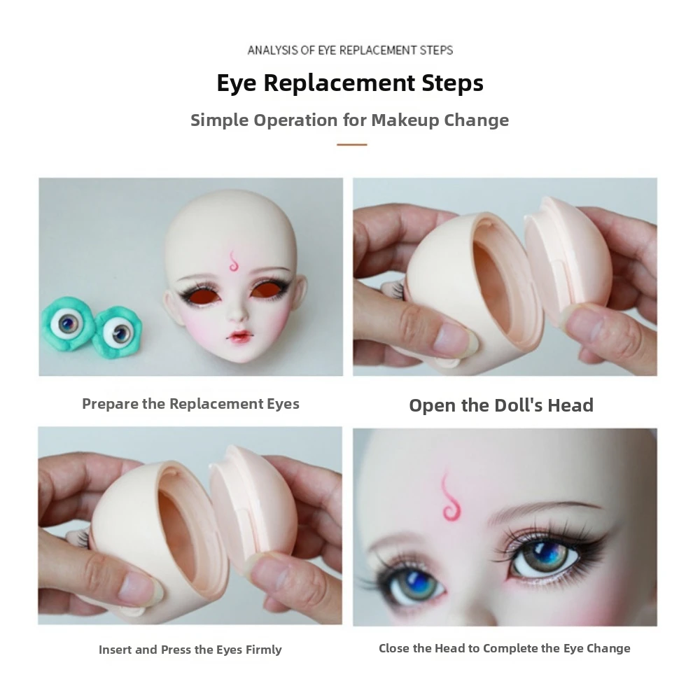4mm 6mm 8mm 10mm Glass Eyes Eyeball Handle Style Black DIY Doll Making Crafts Accessories Black Pearl Eyes