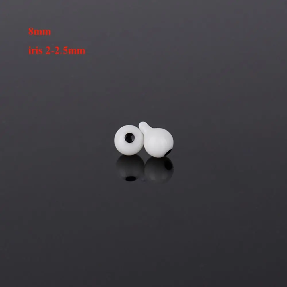 4mm 6mm 8mm 10mm Glass Eyes Eyeball Handle Style Black DIY Doll Making Crafts Accessories Black Pearl Eyes