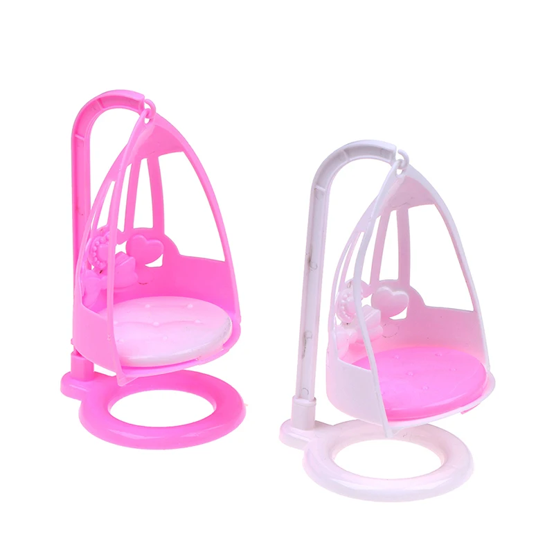 Dollhouse Swing Chair For Girl Doll Miniature Plastic Furniture Toys Doll House Decor