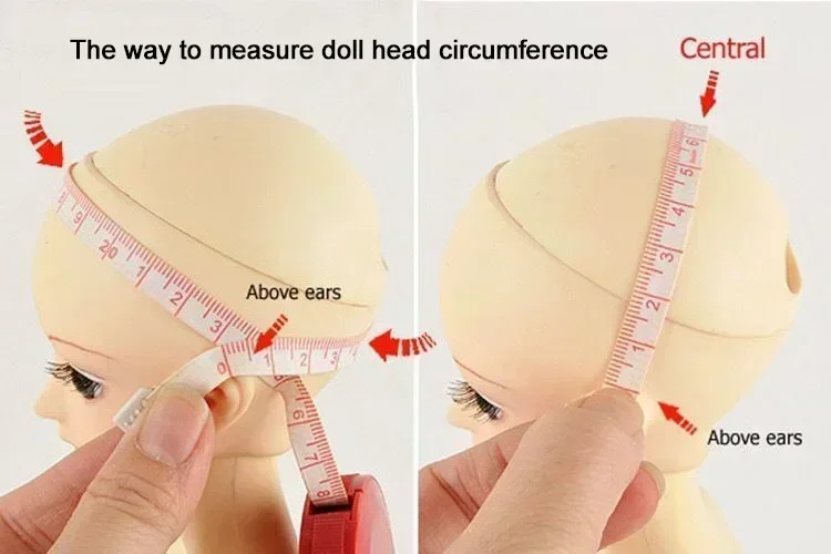 Fashion 1/3 1/4 1/6 1/8 Doll's Wig for 60/45/30cm Bjd SD Doll Long Straight Hair with Uncut Bangs Accessories, No Doll