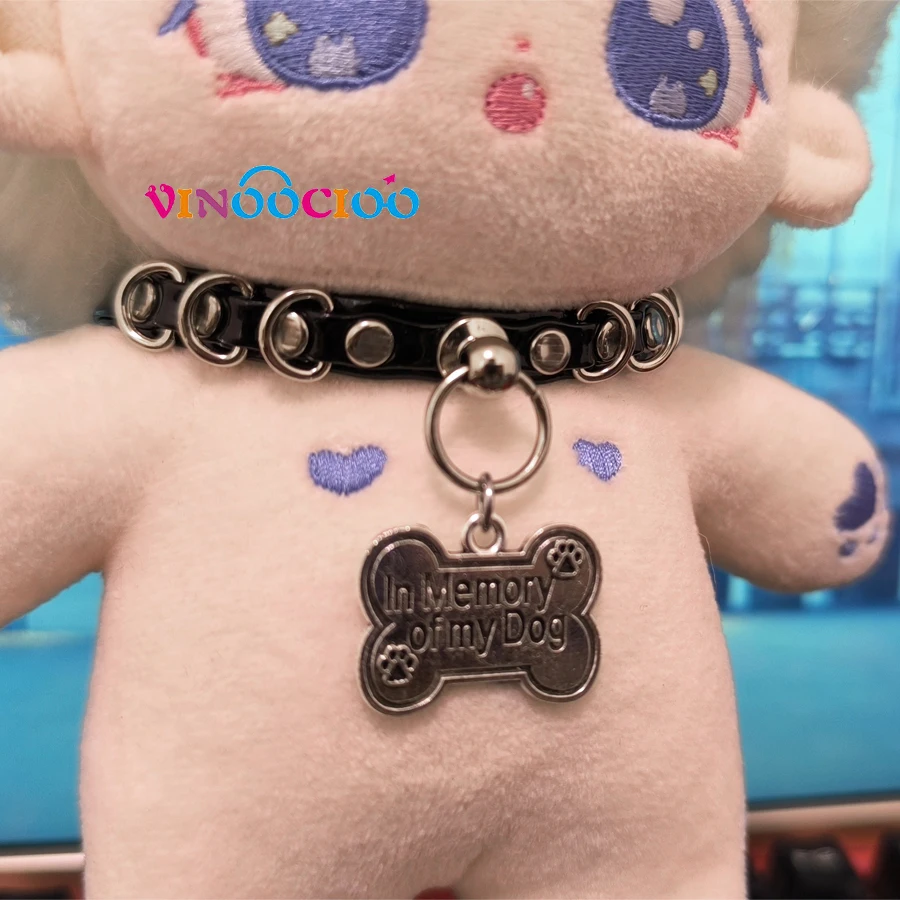 20cm Cotton Doll Accessories Choker Devil Eyes Necklace Leather Belt Waistband with Weapons Punk Style Cotton Doll Accessories