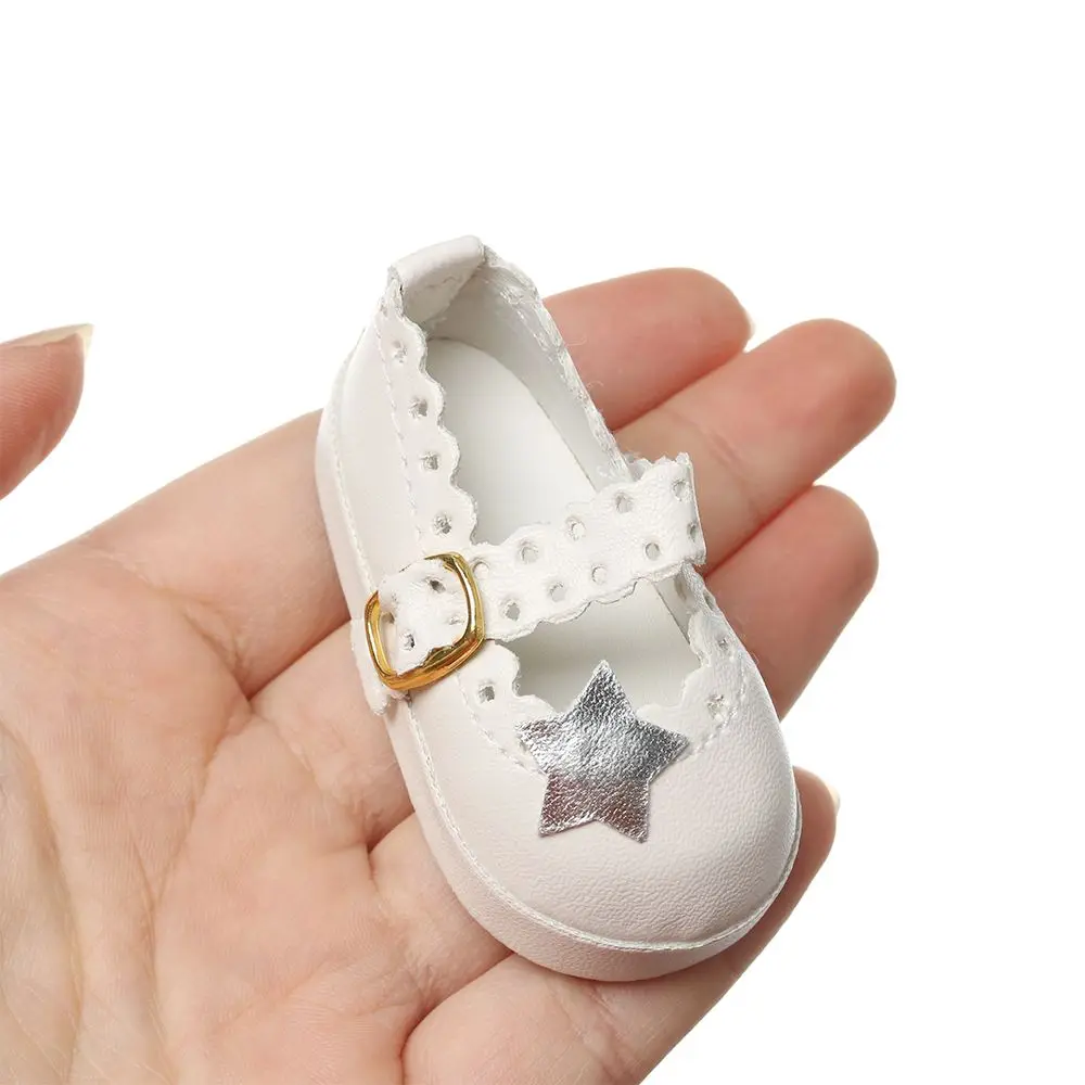 6.5cm Doll Shoes PU Leather Mini Shoes Suit For 16 Inches Doll Clothing Toys Baby Gifts Doll Accessories DIY Cool Girl`s Toy