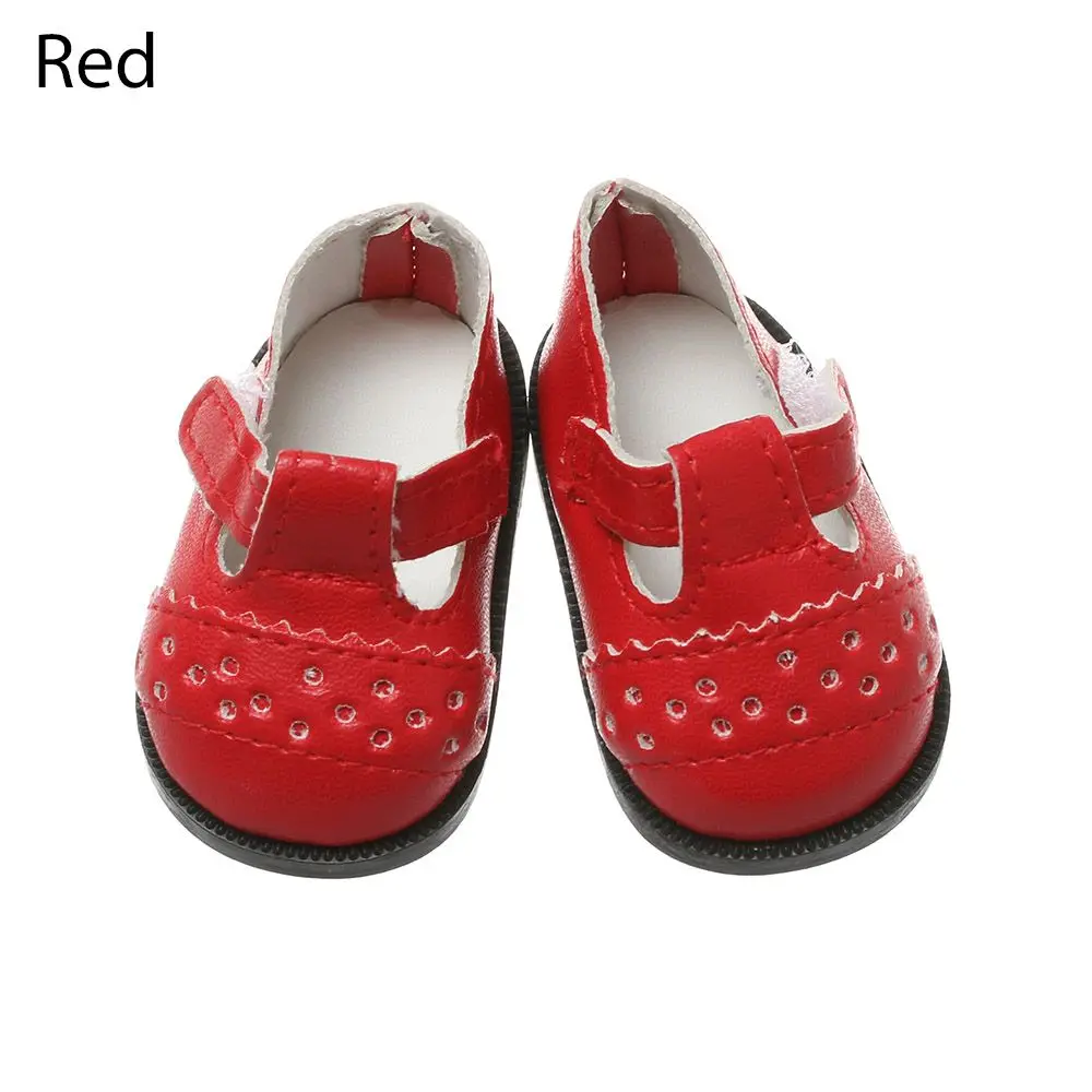 6.5cm Doll Shoes PU Leather Mini Shoes Suit For 16 Inches Doll Clothing Toys Baby Gifts Doll Accessories DIY Cool Girl`s Toy