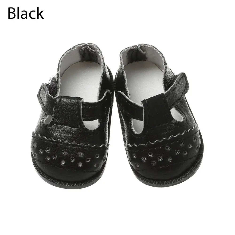 6.5cm Doll Shoes PU Leather Mini Shoes Suit For 16 Inches Doll Clothing Toys Baby Gifts Doll Accessories DIY Cool Girl`s Toy