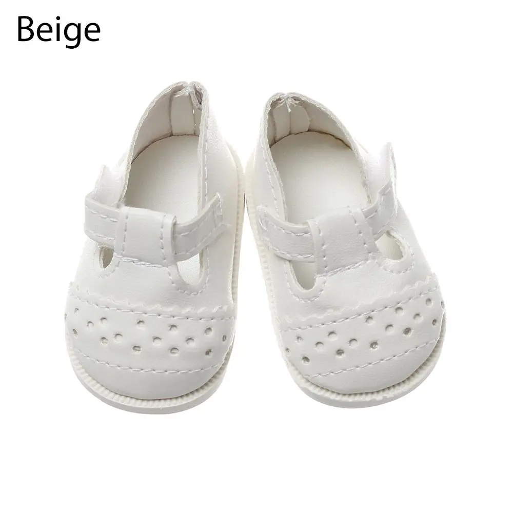 6.5cm Doll Shoes PU Leather Mini Shoes Suit For 16 Inches Doll Clothing Toys Baby Gifts Doll Accessories DIY Cool Girl`s Toy