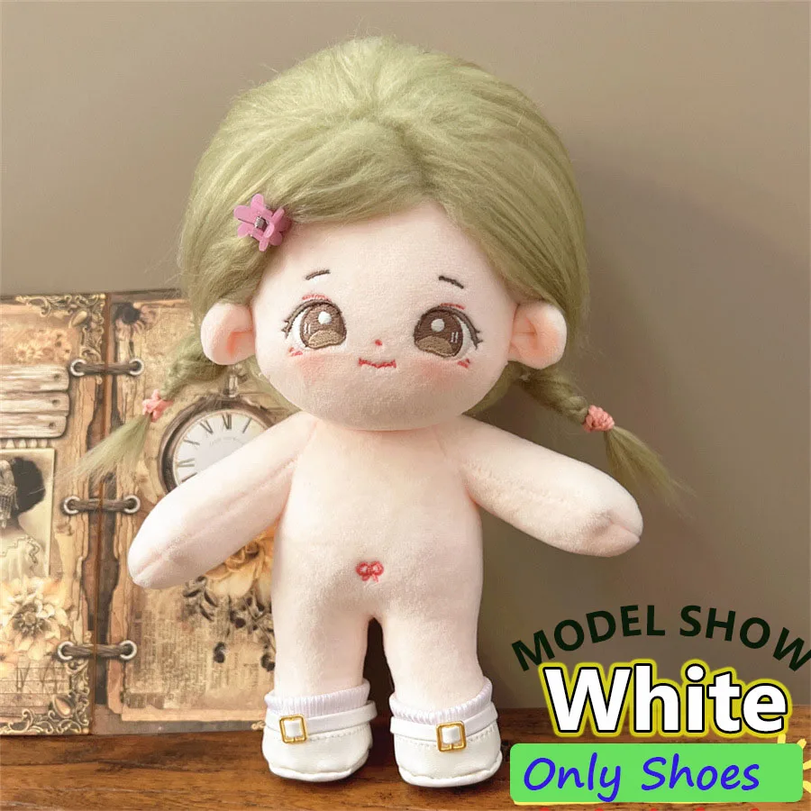 Cute Round Toe Leather Shoes for 20cm Cotton Doll Personalized Cute Doll Accessories Dress Up Boys and Girls Brithdays Gift