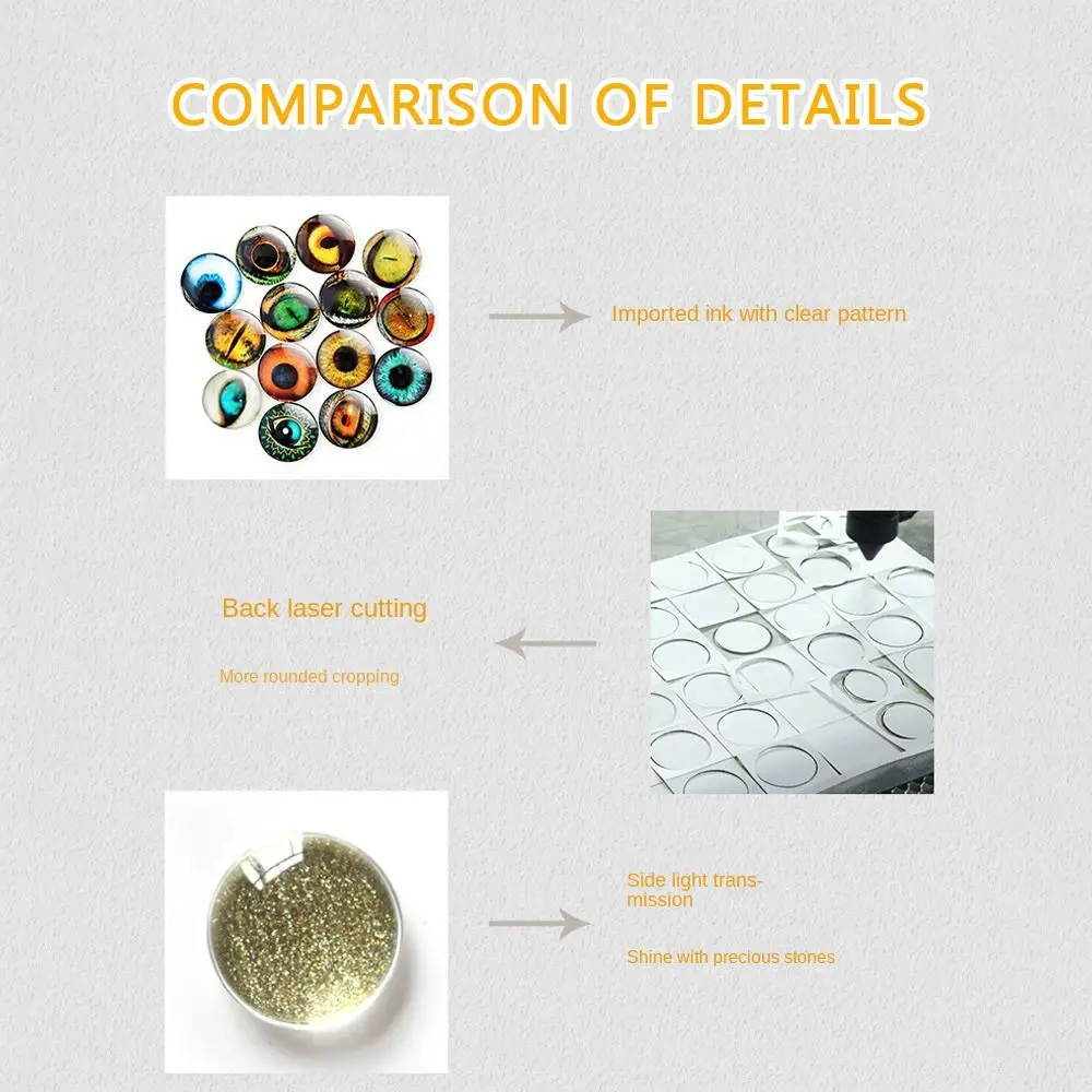 20pcs/10pairs 6mm-20mm Eyes Crafts Eyes High Quality Plastic Crystal Dolls DIY Tools Puppet Crystal Eyes DIY Doll Accessories