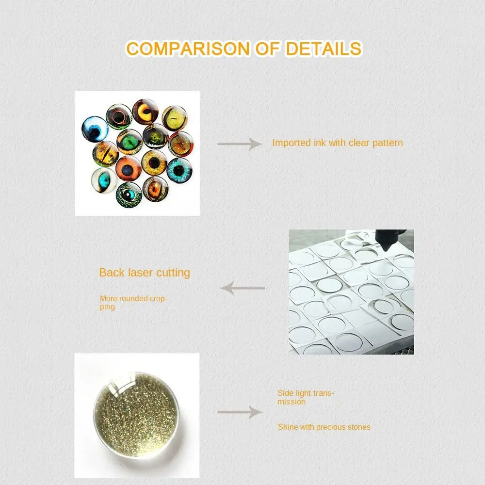 20pcs/10pairs 6mm-20mm Eyes Crafts Eyes High Quality Plastic Crystal Dolls DIY Tools Puppet Crystal Eyes DIY Doll Accessories