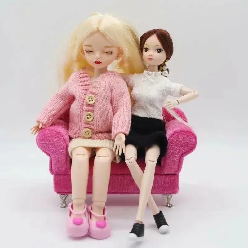 Fashion 1/6 BJD Dolls Sofa Chair BJD Doll Furniture Jewelry Storage Box Dolls Photo Props Dolls Accessories