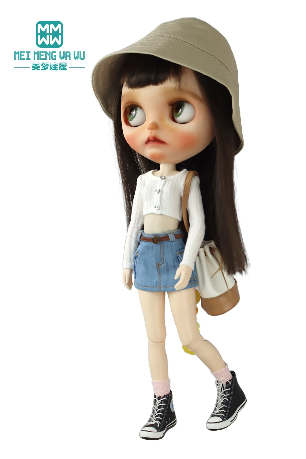 Toys Doll Clothes Fashionable Candy-Colored Knits, Jeans Fit 28cm Blyth OB22 OB24 Doll Accessories Toy Gifts