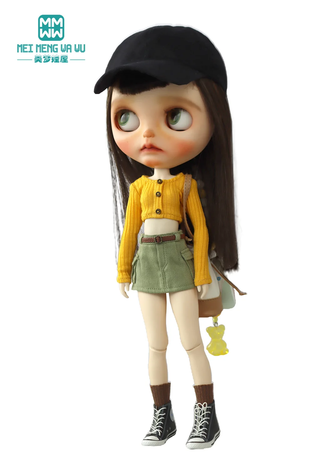 Toys Doll Clothes Fashionable Candy-Colored Knits, Jeans Fit 28cm Blyth OB22 OB24 Doll Accessories Toy Gifts