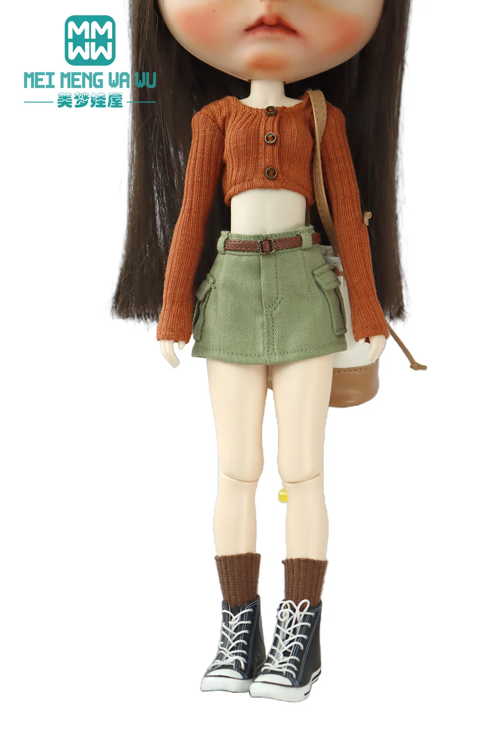 Toys Doll Clothes Fashionable Candy-Colored Knits, Jeans Fit 28cm Blyth OB22 OB24 Doll Accessories Toy Gifts