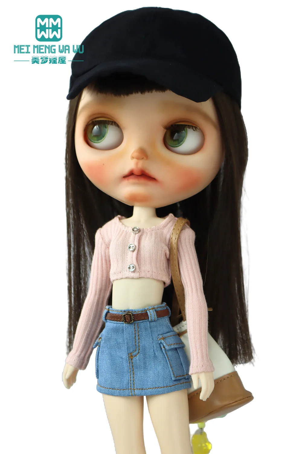 Toys Doll Clothes Fashionable Candy-Colored Knits, Jeans Fit 28cm Blyth OB22 OB24 Doll Accessories Toy Gifts