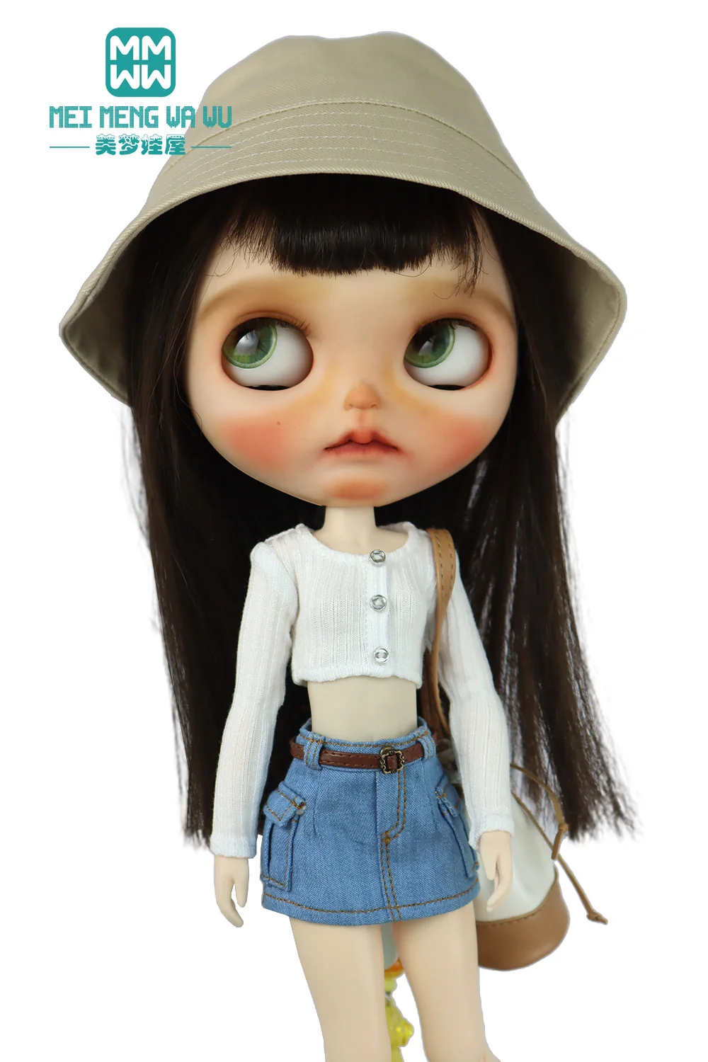 Toys Doll Clothes Fashionable Candy-Colored Knits, Jeans Fit 28cm Blyth OB22 OB24 Doll Accessories Toy Gifts