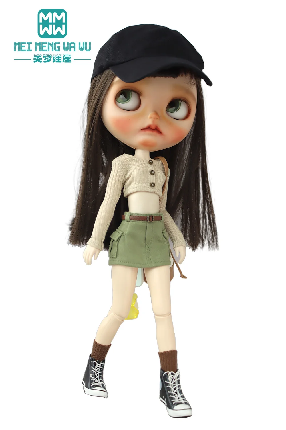 Toys Doll Clothes Fashionable Candy-Colored Knits, Jeans Fit 28cm Blyth OB22 OB24 Doll Accessories Toy Gifts