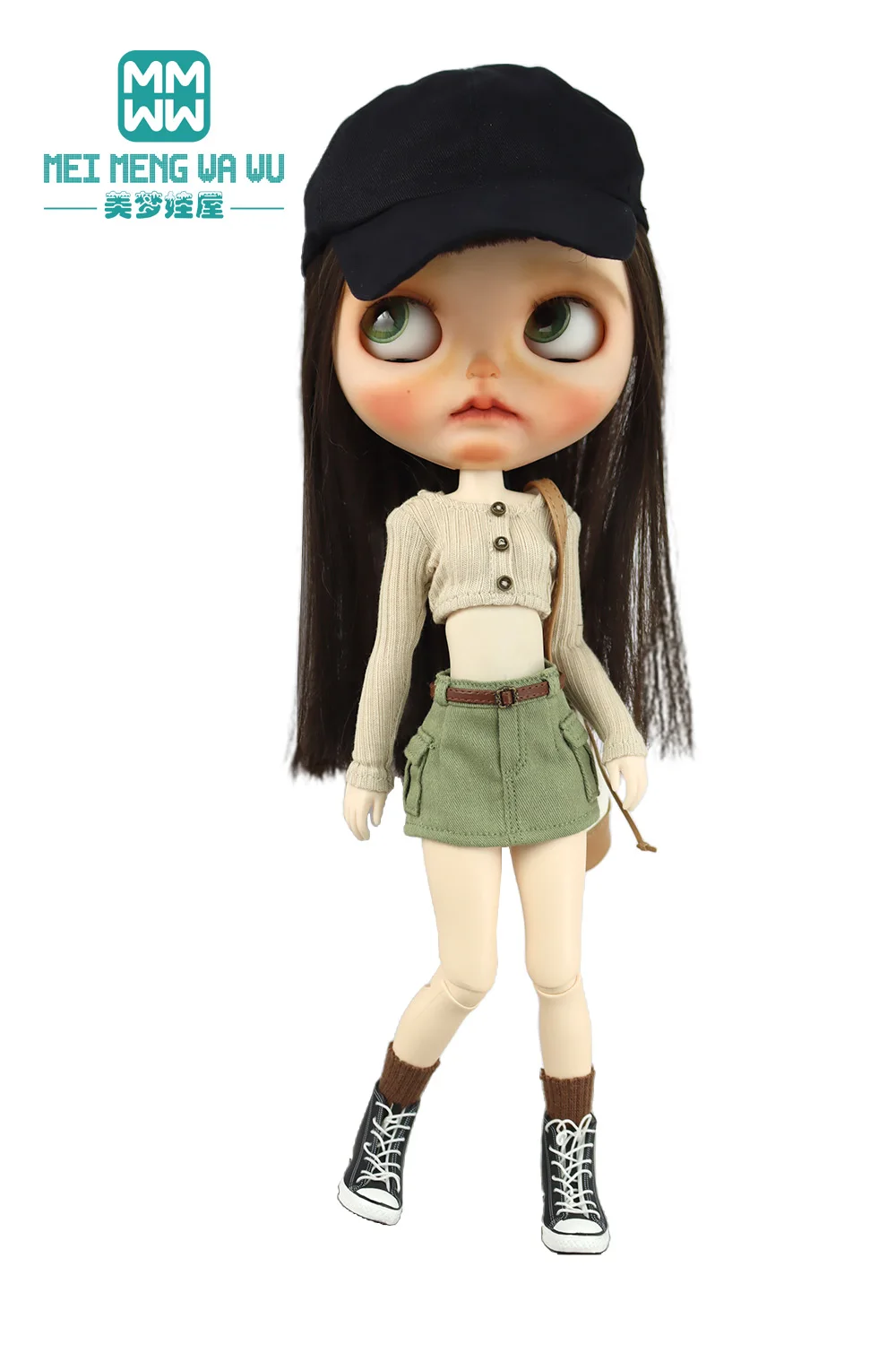 Toys Doll Clothes Fashionable Candy-Colored Knits, Jeans Fit 28cm Blyth OB22 OB24 Doll Accessories Toy Gifts