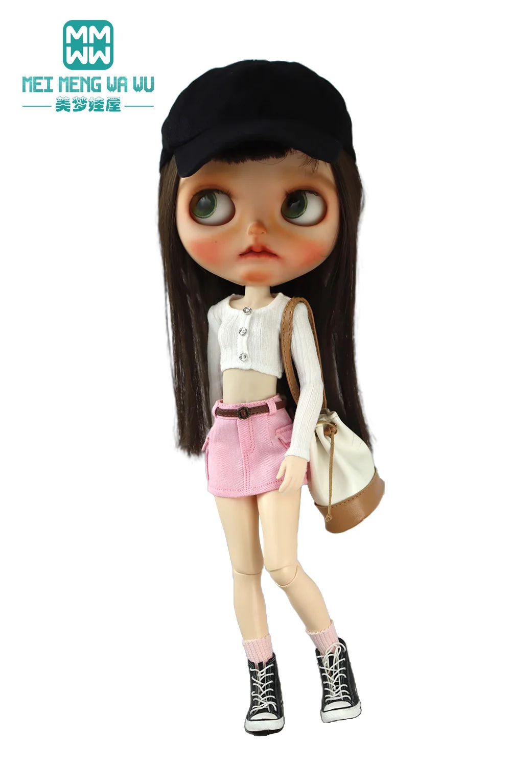 Toys Doll Clothes Fashionable Candy-Colored Knits, Jeans Fit 28cm Blyth OB22 OB24 Doll Accessories Toy Gifts